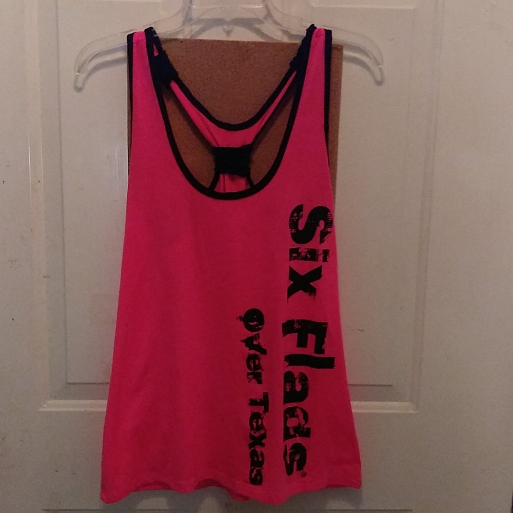 !!!SIX FLAGS OVER TEXAS PINK TANK TOP!!!